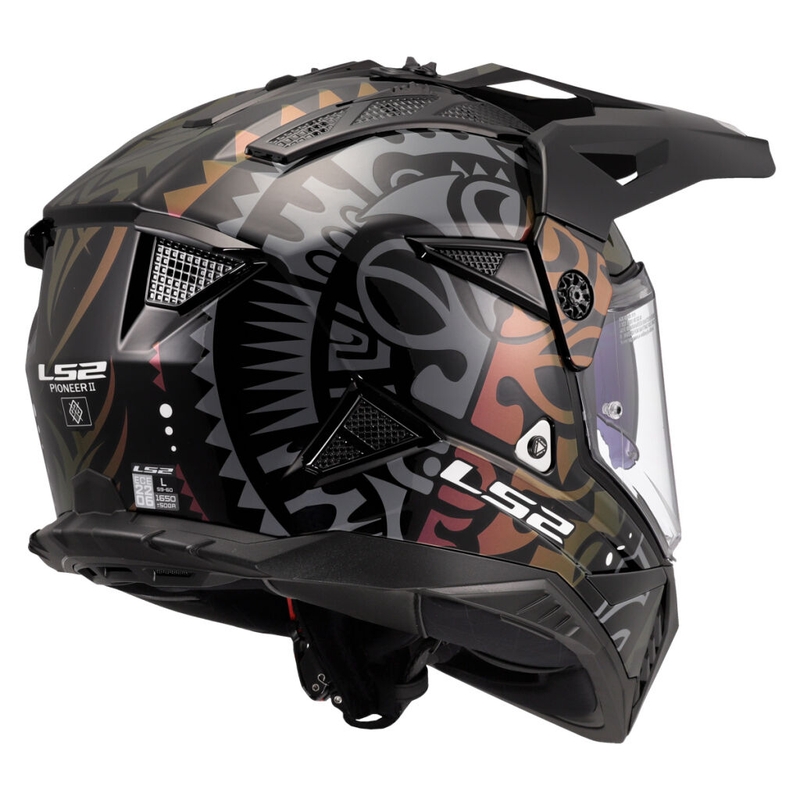 Κράνος μοτοσικλέτας Enduro LS2 MX702 Pioneer II Rangi μαύρο