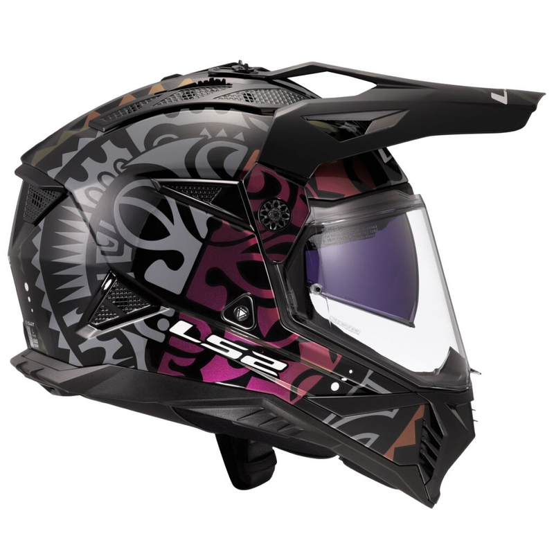 Κράνος μοτοσικλέτας Enduro LS2 MX702 Pioneer II Rangi μαύρο