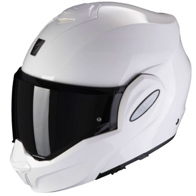 Κράνος Scorpion EXO-TECH EVO αναδιπλούμενο λευκό γυαλιστερό