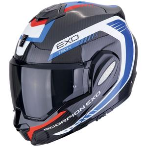 Πτυσσόμενο κράνος μοτοσικλέτας Scorpion EXO-TECH EVO CARBON COSY μαύρο-μπλε-κόκκινο