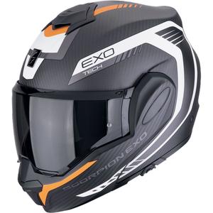 Πτυσσόμενο κράνος μοτοσικλέτας Scorpion EXO-TECH EVO CARBON COSY ματ μαύρο-πορτοκαλί