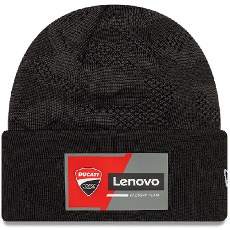 Καπέλο Ducati με φαρδιά μανσέτα Team Wide Cuff Knit, μαύρο