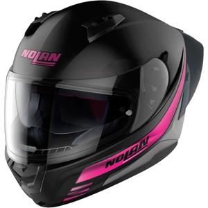 Nolan N60-6 Sport Outset 23 μαύρο και ροζ ενσωματωμένο κράνος μοτοσικλέτας