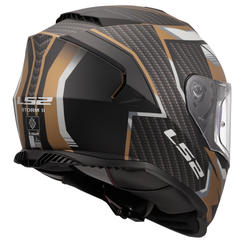 Κράνος μοτοσικλέτας full-face LS2 FF800 Storm II Tracker μαύρο-χρυσό