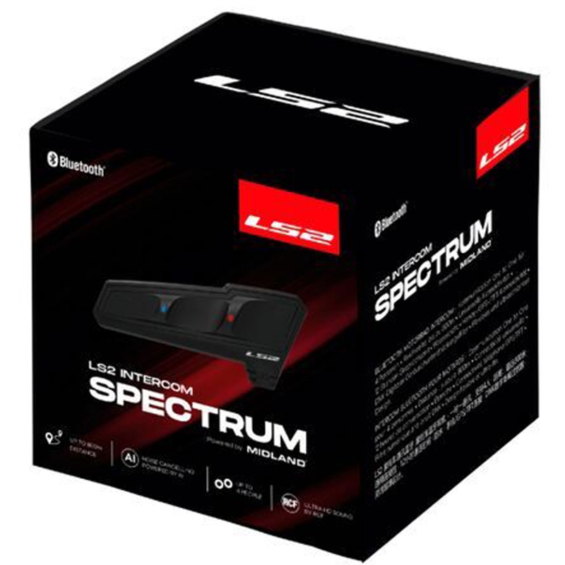 Ενδοεπικοινωνία Bluetooth για μοτοσικλέτα LS2 Spectrum μαύρο