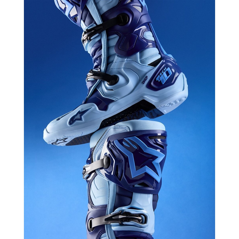 Μπότες Μοτοσικλέτας Alpinestars Tech 10 Limited Edition Steelers Μπλε-Ανοιχτό Μπλε