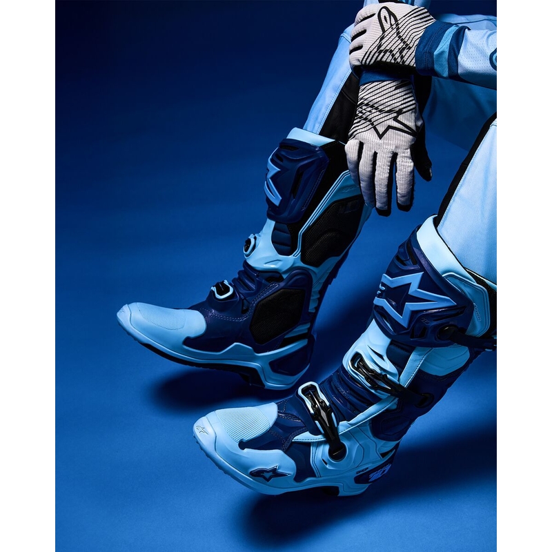 Μπότες Μοτοσικλέτας Alpinestars Tech 10 Limited Edition Steelers Μπλε-Ανοιχτό Μπλε