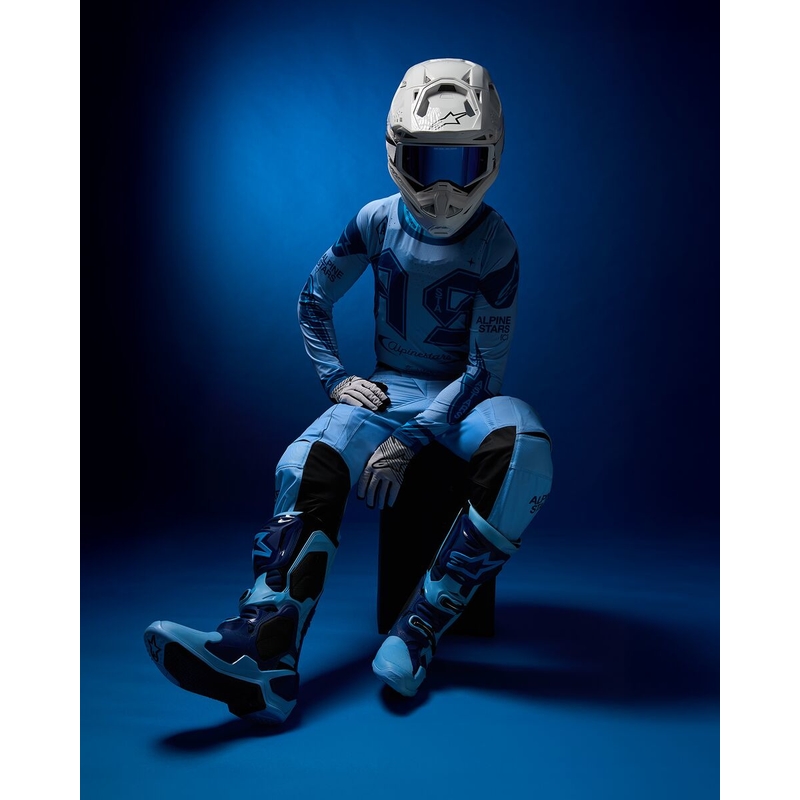 Μπότες Μοτοσικλέτας Alpinestars Tech 10 Limited Edition Steelers Μπλε-Ανοιχτό Μπλε