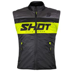 Γιλέκο μοτοσικλέτας Shot Bodywarmer Lite μαύρο-φλουορ κίτρινο