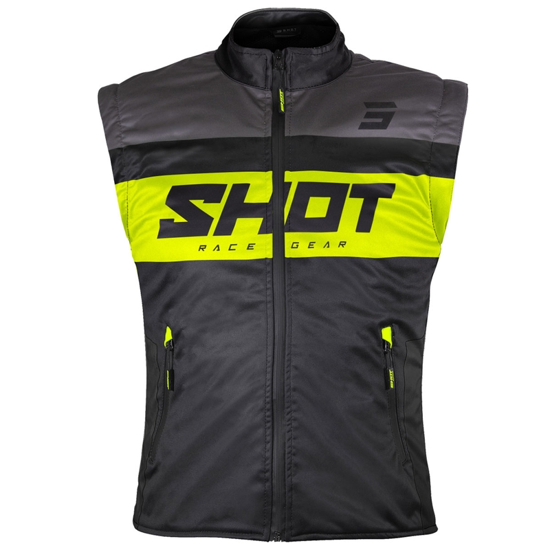 Γιλέκο μοτοσικλέτας Shot Bodywarmer Lite μαύρο-φλουορ κίτρινο