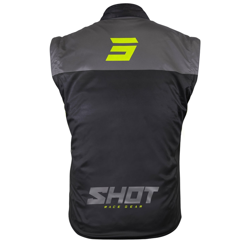 Γιλέκο μοτοσικλέτας Shot Bodywarmer Lite μαύρο-φλουορ κίτρινο