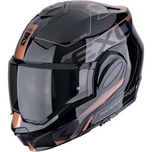 Πτυσσόμενο κράνος μοτοσικλέτας Scorpion EXO-TECH EVO TRAVELLER μαύρο-χαλκό