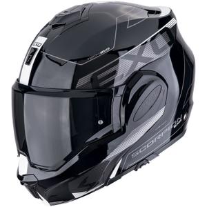 Πτυσσόμενο κράνος μοτοσικλέτας Scorpion EXO-TECH EVO TRAVELLER μαύρο και λευκό