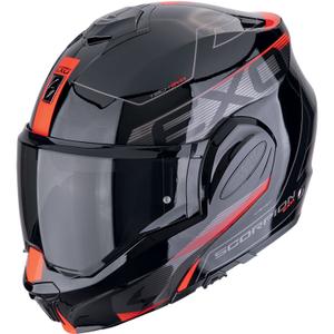 Πτυσσόμενο κράνος μοτοσικλέτας Scorpion EXO-TECH EVO TRAVELLER μαύρο-κόκκινο