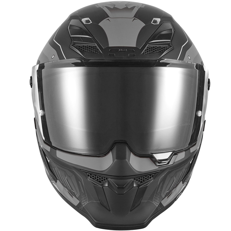 Κράνος μοτοσικλέτας NOX Exclusive Goliath Berserk Full Face σε ματ μαύρο-τιτάνιο