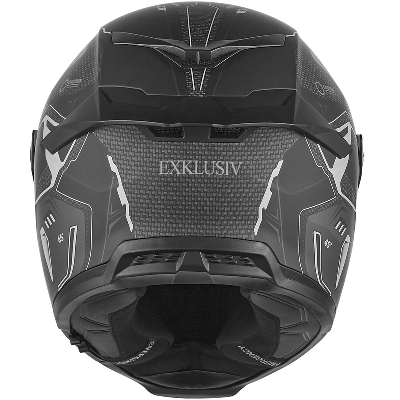 Κράνος μοτοσικλέτας NOX Exclusive Goliath Berserk Full Face σε ματ μαύρο-τιτάνιο