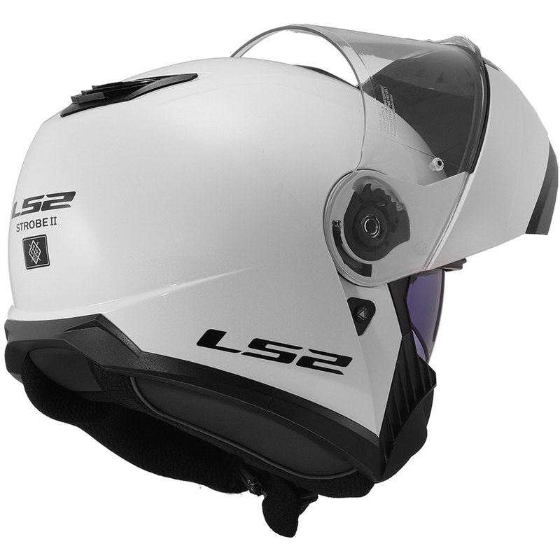 Αναδιπλούμενο κράνος LS2 FF908 Strobe II λευκό γυαλιστερό