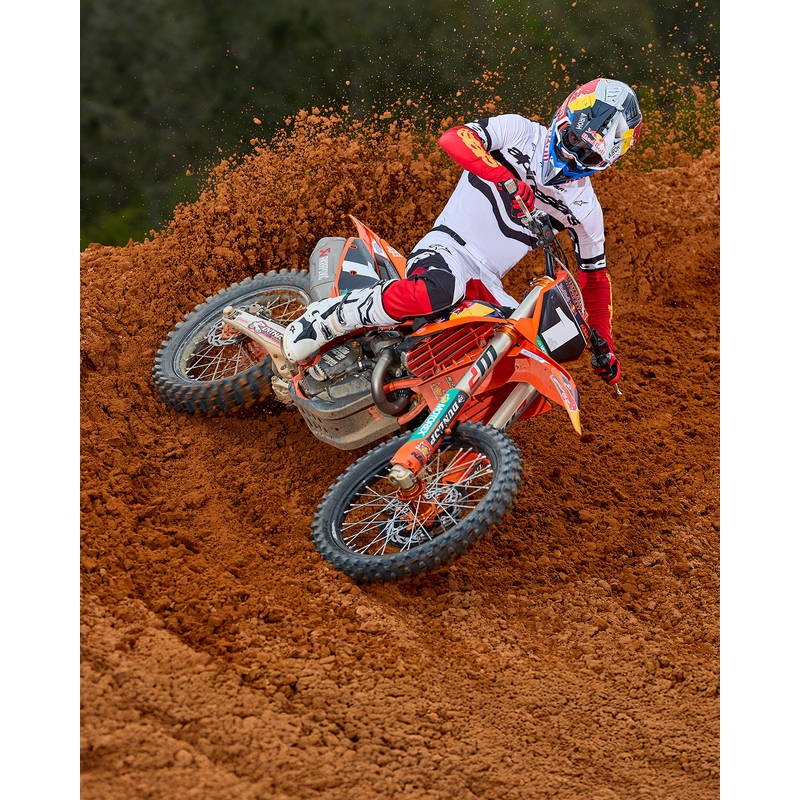 Φανέλα motocross Alpinestars Techstar περιορισμένης έκδοσης, σκούρο μαύρο-άσπρο-φλουορ κόκκινο-πορτοκαλί