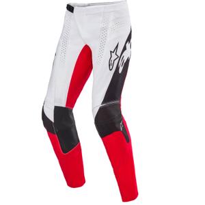 Παντελόνι motocross Alpinestars Techstar περιορισμένης έκδοσης, βαθύ μαύρο-άσπρο-φλουορ κόκκινο-πορτοκαλί