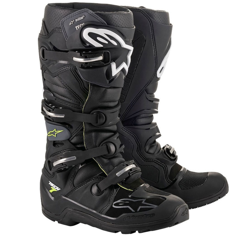 Μπότες Μοτοσικλέτας Alpinestars Tech 7 Enduro Drystar Μαύρο-Γκρι-Φθορίζον Κίτρινο