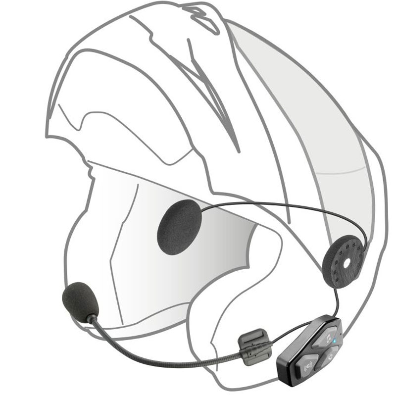 Ακουστικά Bluetooth για κλειστά και ανοιχτά κράνη Interphone U-COM3 με ηχεία HD