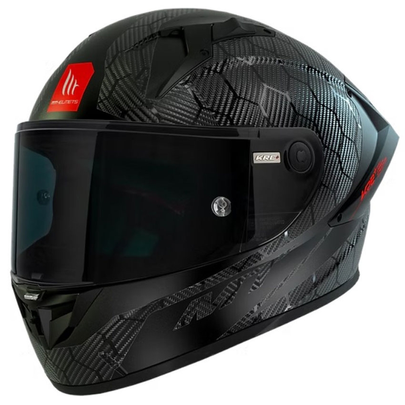 Κράνος μοτοσικλέτας full face MT KRE+ Carbon Solid A11 γυαλιστερό μαύρο