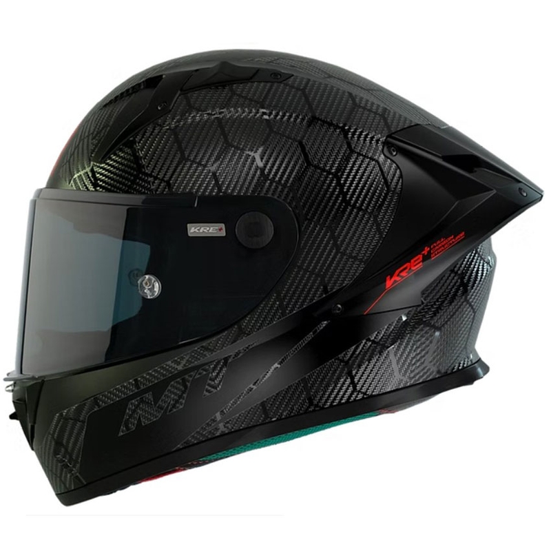 Κράνος μοτοσικλέτας full face MT KRE+ Carbon Solid A11 γυαλιστερό μαύρο