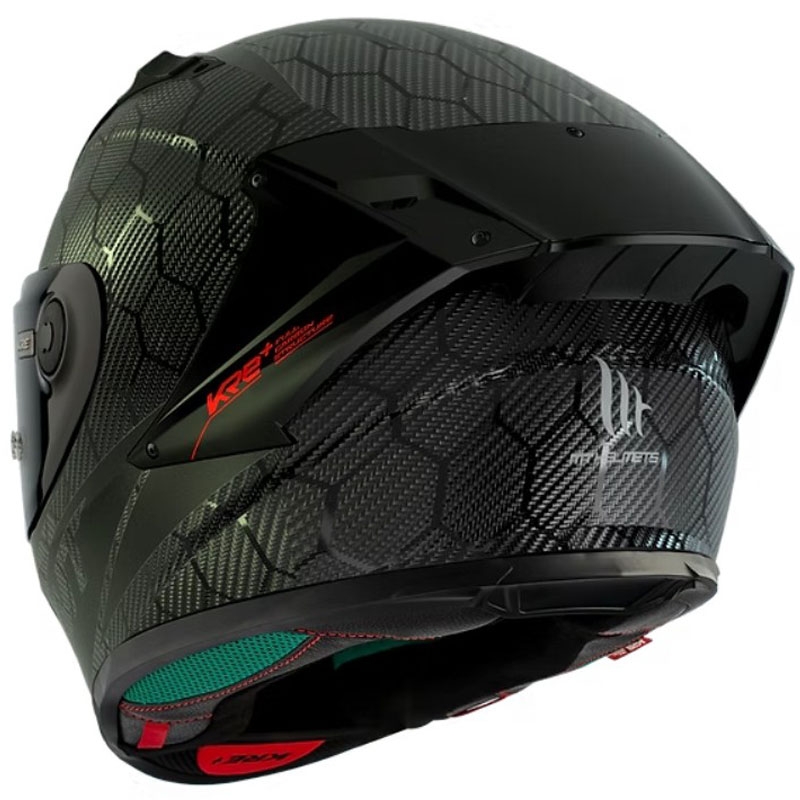 Κράνος μοτοσικλέτας full face MT KRE+ Carbon Solid A11 γυαλιστερό μαύρο