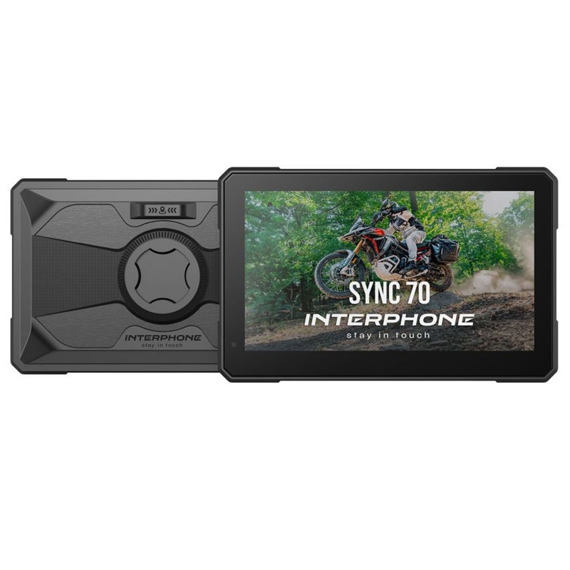 Interphone SYNC70 ESSENTIAL Οθόνη Apple CarPlay και Android Auto για μοτοσικλέτες