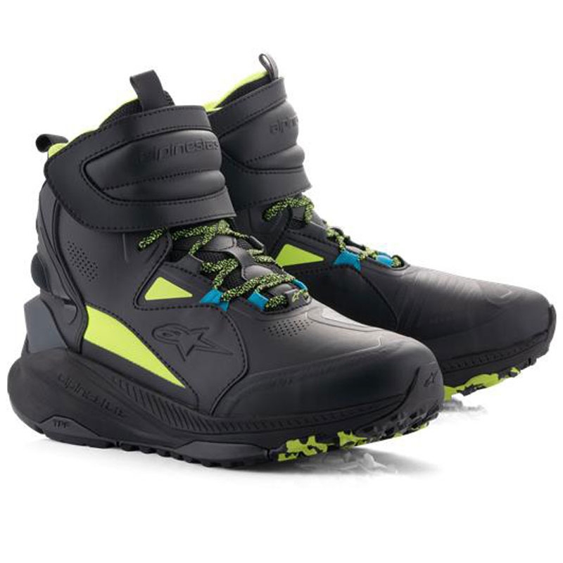 Μπότες μοτοσικλέτας Alpinestars Speedstreet μαύρο-λάιμ-μπλε