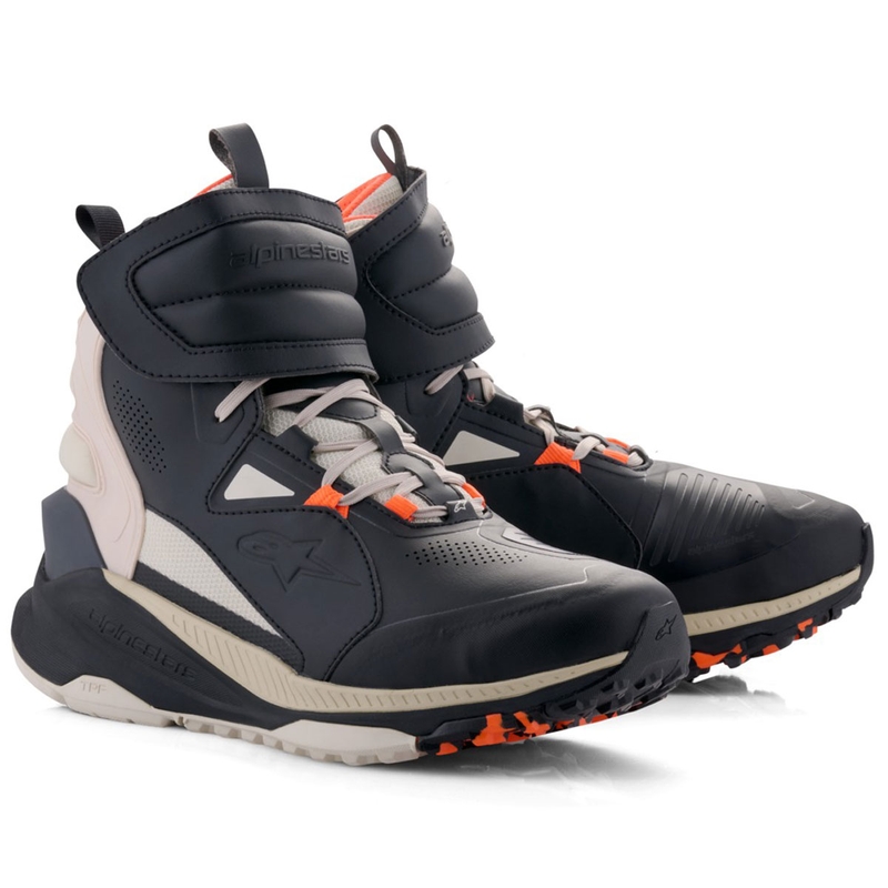 Μπότες μοτοσικλέτας Alpinestars Speedstreet μαύρο-αμυγδάλου-πορτοκαλί