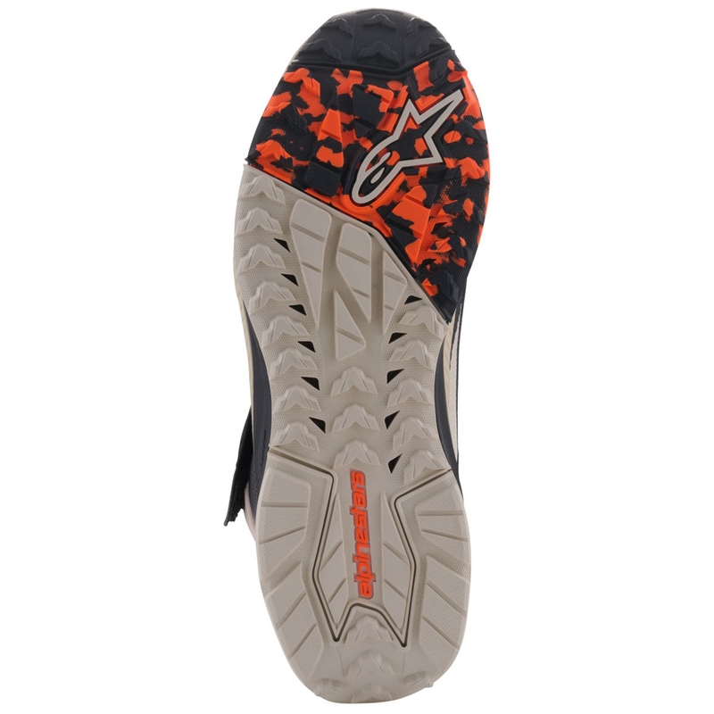 Μπότες μοτοσικλέτας Alpinestars Speedstreet μαύρο-αμυγδάλου-πορτοκαλί