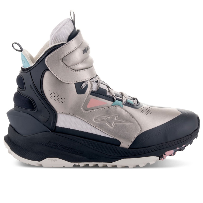 Μπότες μοτοσικλέτας Alpinestars Speedstreet μπεζ-κοραλί-μαύρο-μπλε