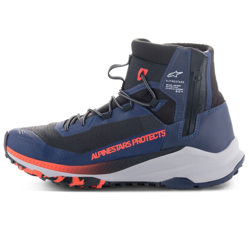 Μπότες μοτοσικλέτας Alpinestars Speedforce XR μπλε-μαύρο-φλουορ κόκκινο-γκρι