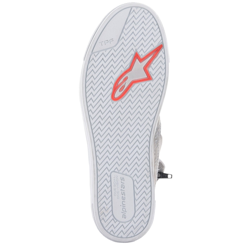 Μπότες μοτοσικλέτας Alpinestars Stated ανοιχτό γκρι-φλουορ κόκκινο-λευκό