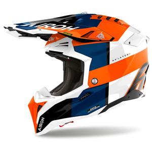 Κράνος μοτοκρός Airoh Aviator 3 Monarch γυαλιστερό πορτοκαλί