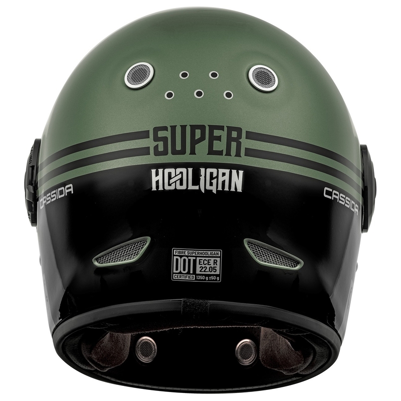 Κράνος μοτοσικλέτας Cassida Fibre Super Hooligan full face μαύρο-πράσινο σε  - II. ποιότητα