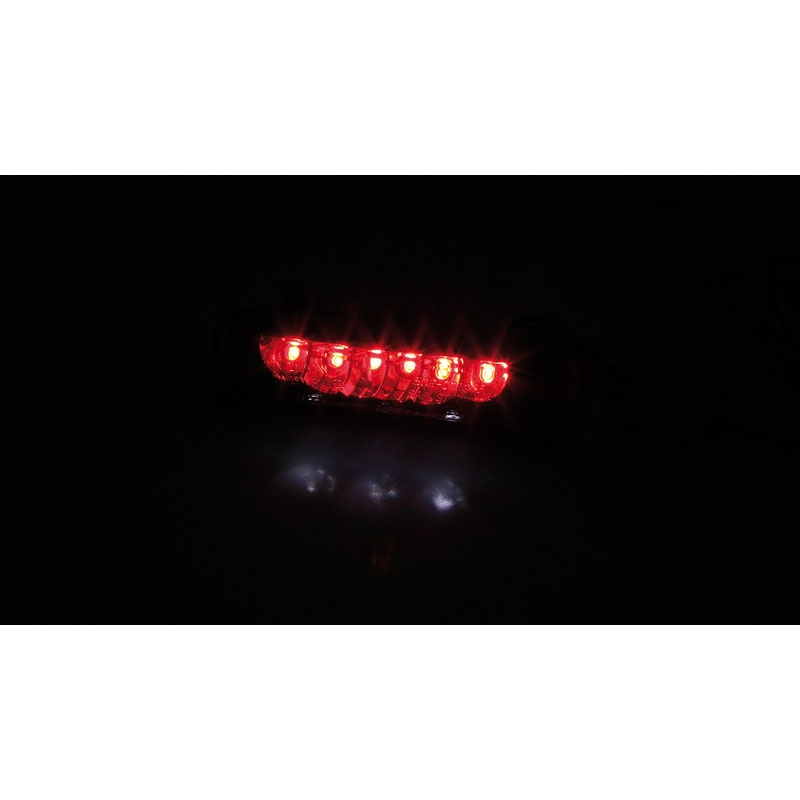 Πίσω φως μοτοσικλέτας Highsider Smart LED μαύρο-διαφανές
