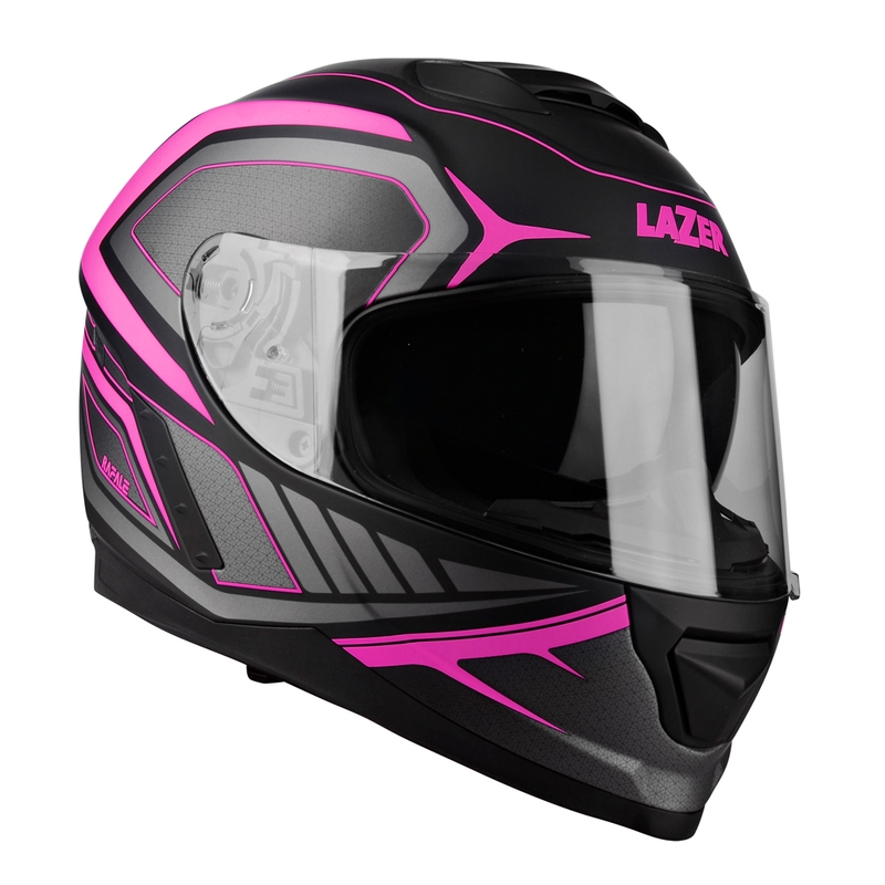 Integrální přilba na motorku Lazer Rafale Hexa černo-růžová