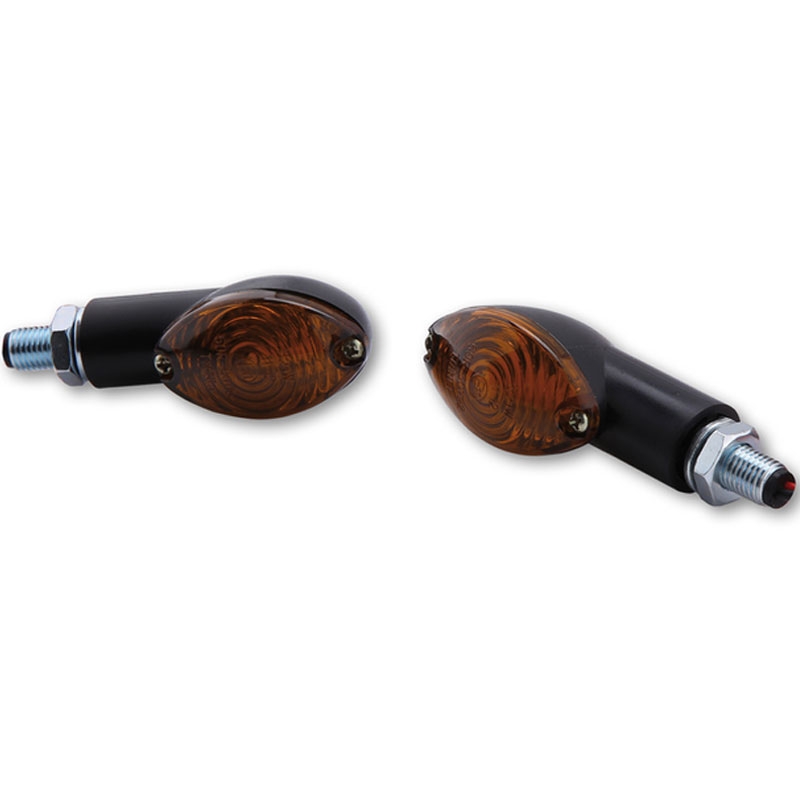 Φλας μοτοσικλέτας Highsider Smart Cateye Mini μαύρου καπνού