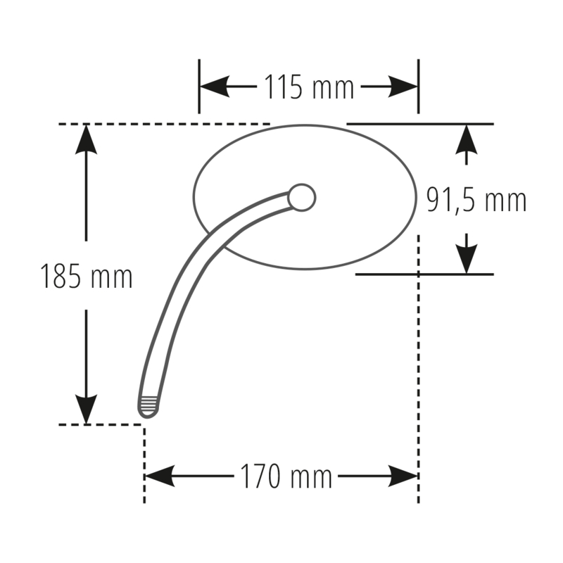 Καθρέφτης οπισθοπορείας Highsider Smart Surface αριστερός/δεξιός μαύρος