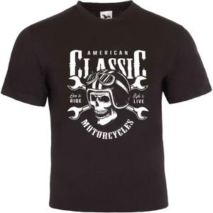 T-shirt RSA American Classic Motorcycles μαύρο