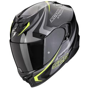 Κράνος μοτοσικλέτας Scorpion EXO-520 EVO AIR TERRA full-face μαύρο-ασημί-φλουορ κίτρινο