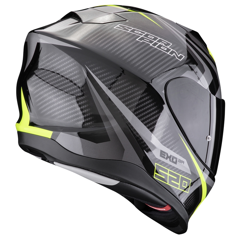 Κράνος μοτοσικλέτας Scorpion EXO-520 EVO AIR TERRA full-face μαύρο-ασημί-φλουορ κίτρινο προσφορά