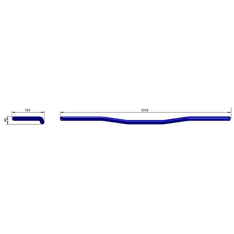 Τιμόνι μοτοσικλέτας Highsider Pro Wide Bar L11 1" ίντσας, 95 mm χρώμιο