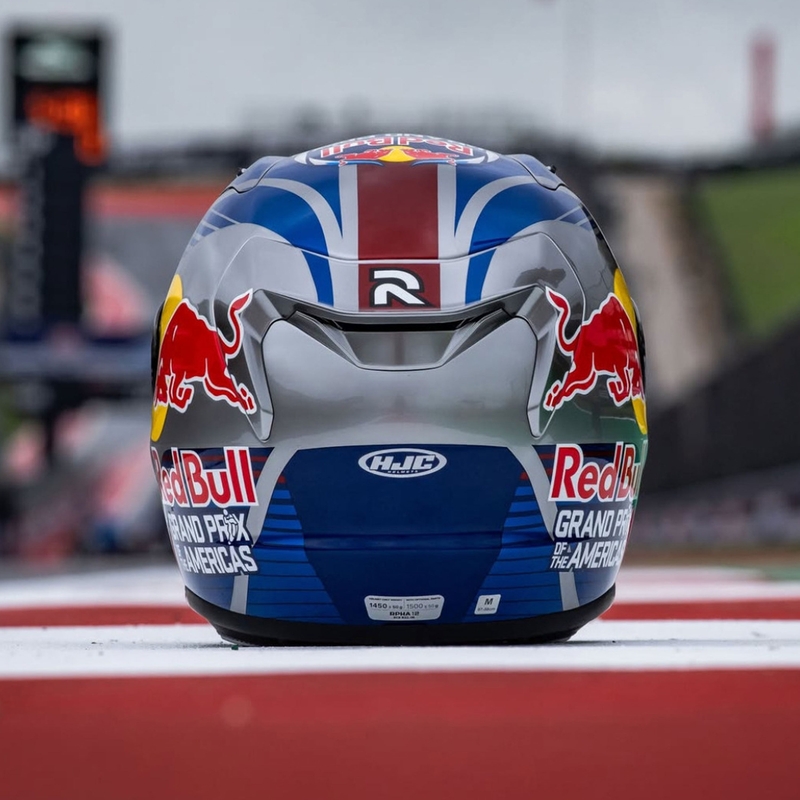 Κράνος μοτοσικλέτας full-face HJC RPHA 12 Red Bull Austin GP II MC21 μπλε-γκρι