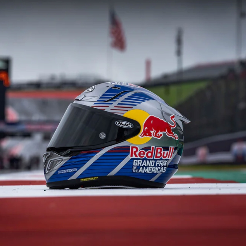 Κράνος μοτοσικλέτας full-face HJC RPHA 12 Red Bull Austin GP II MC21 μπλε-γκρι