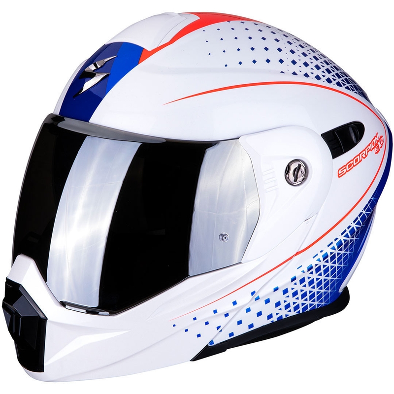 Výklopná enduro přilba Scorpion ADX-1 Horizon bílo-červeno-modrá výprodej