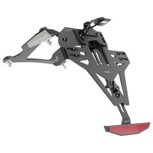 Βάση πινακίδας κυκλοφορίας με φωτισμό Highsider Akron RS PRO Kawasaki Z750, Z1000 μαύρη