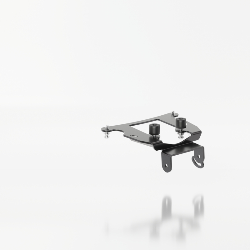 Βάση πινακίδας κυκλοφορίας με φωτισμό Highsider Akron RS PRO Kawasaki Z750, Z1000 μαύρη